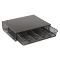 Safco One Drawer Hospitality Organizer, 5 Compartments, 12.5 x 11.25 x 3.25, Black (3274BL)