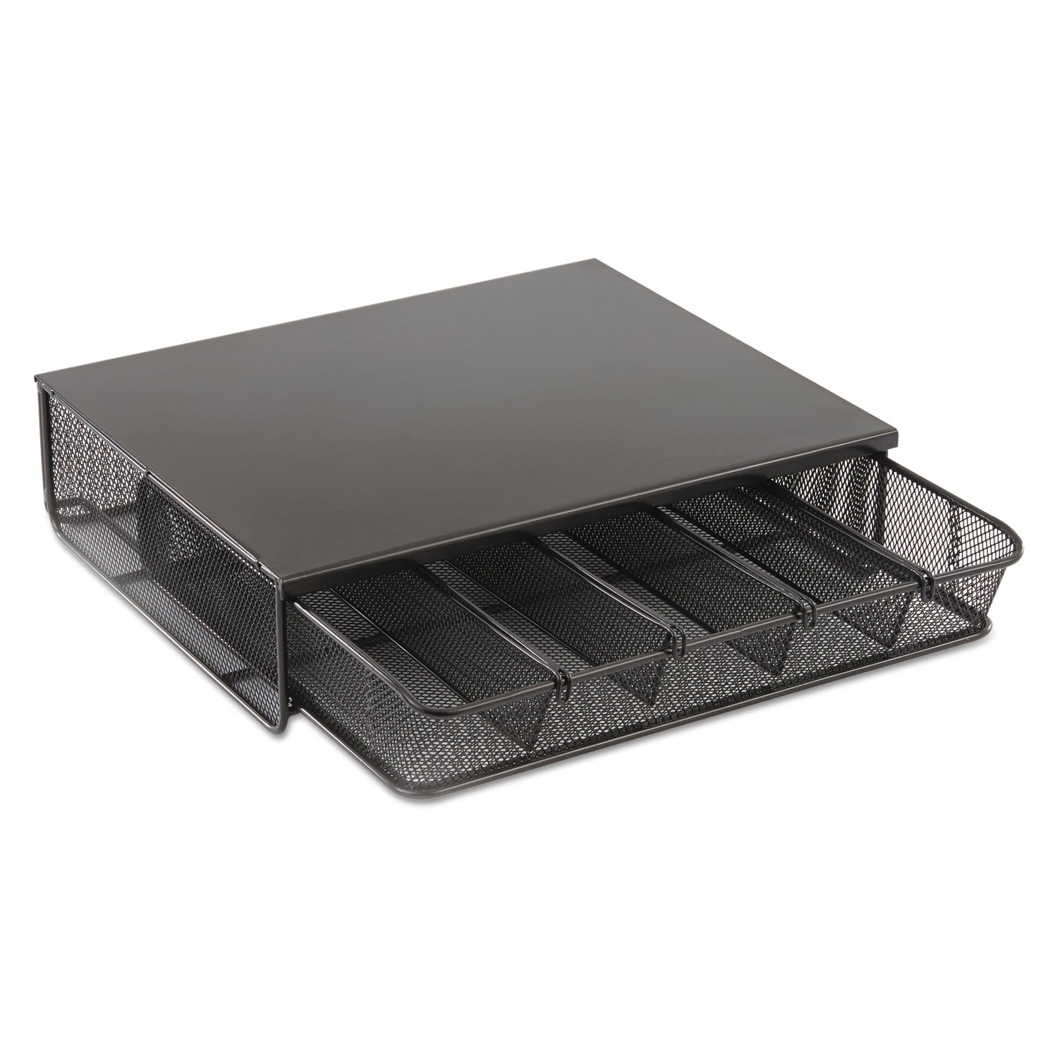Safco One Drawer Hospitality Organizer, 5 Compartments, 12.5 x 11.25 x 3.25, Black (3274BL)