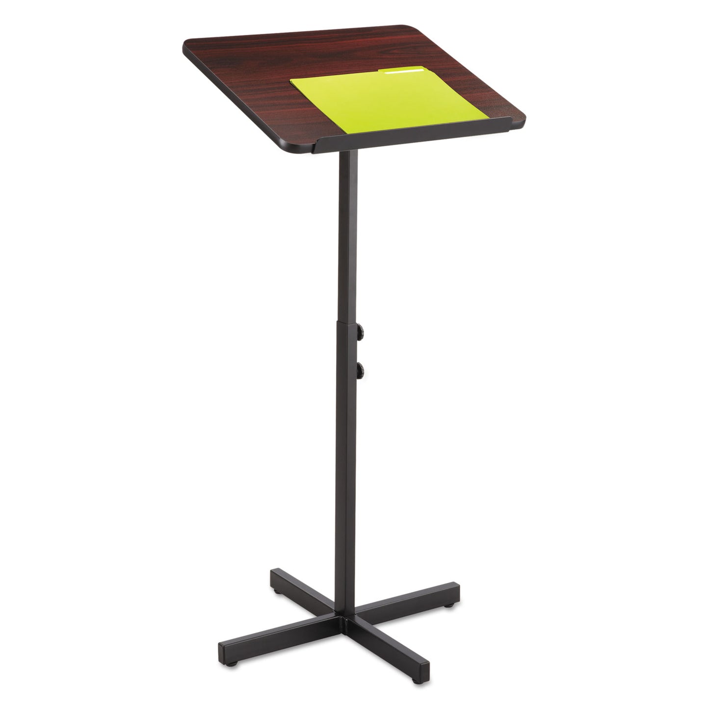 Safco Adjustable Speaker Stand, 21 x 21 x 29.5 to 46, Mahogany/Black (8921MH)