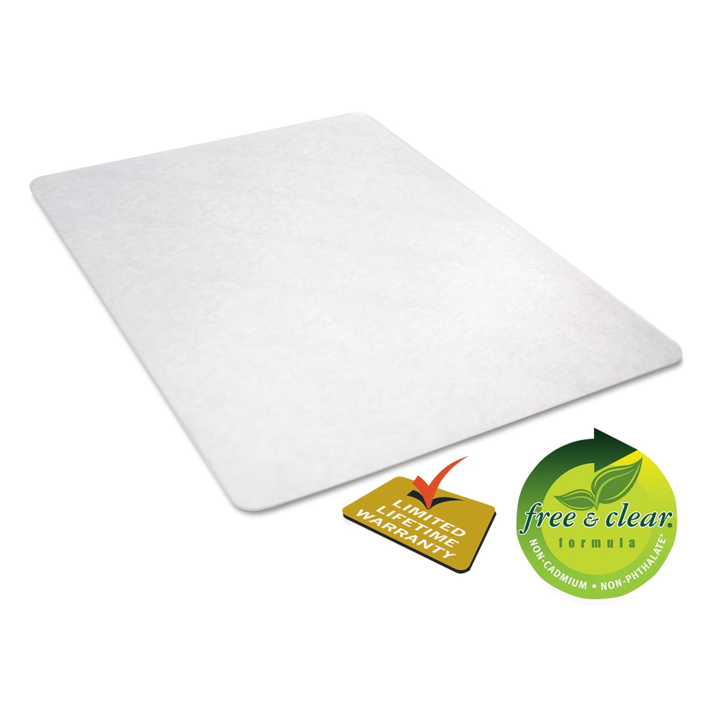 Deflecto EconoMat All Day Use Chair Mat for Hard Floors, Rolled Packed, 45 x 53, Clear (CM21242COM)