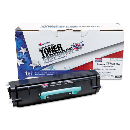 AbilityOne 7510016419549 Remanufactured E260A11A Extra High-Yield Toner, 3,500 Page-Yield, Black