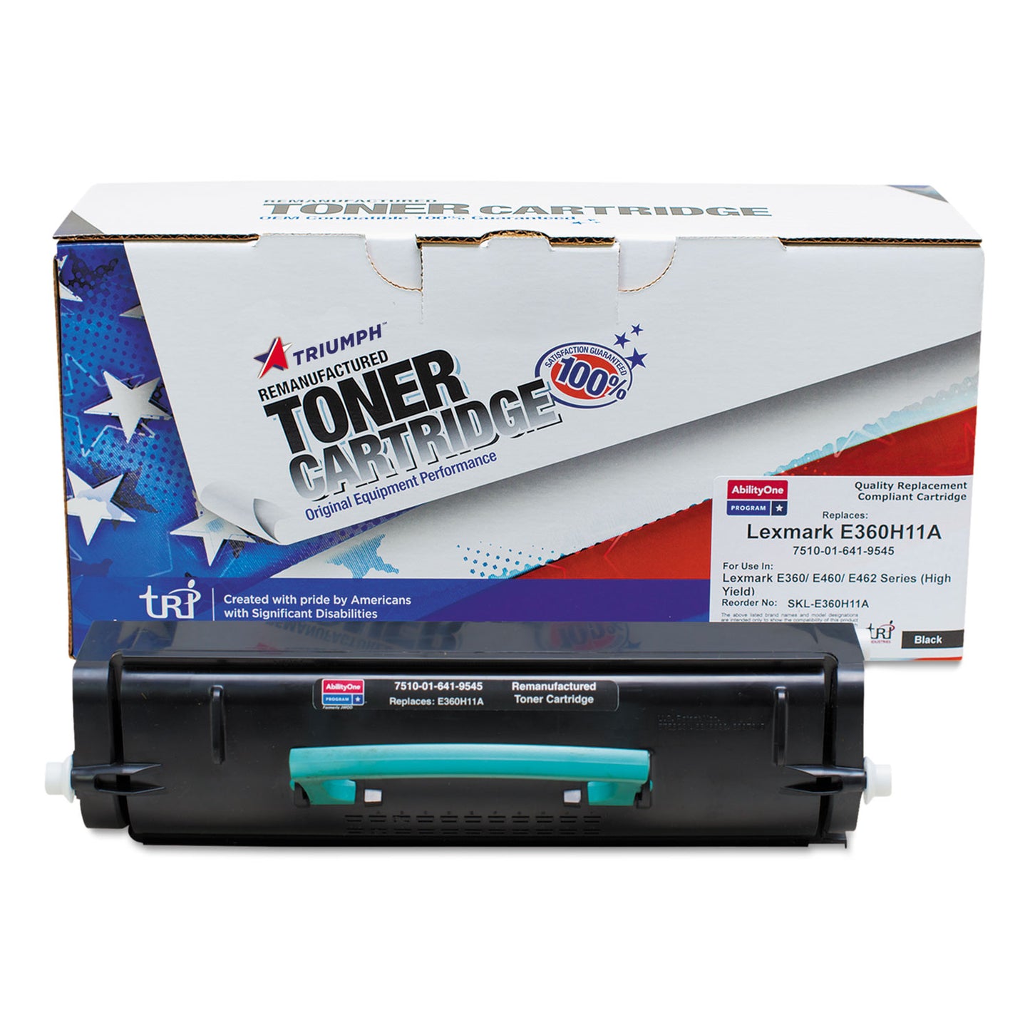 AbilityOne 7510016419545 Remanufactured E360H11A Toner, 9,000 Page-Yield, Black