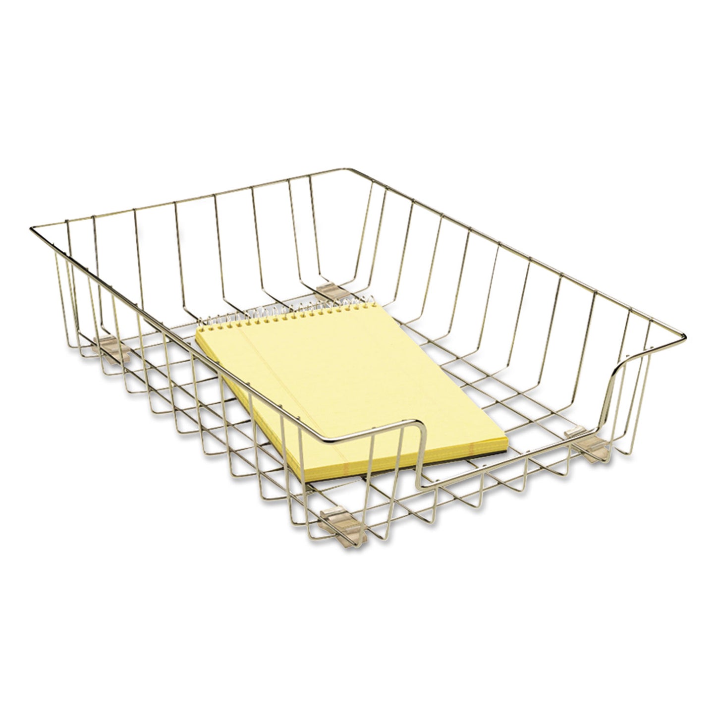 Fellowes Wire Desk Tray Organizer, 1 Section, Letter Size Files, 10" x 14.13" x 3", Silver (60012)
