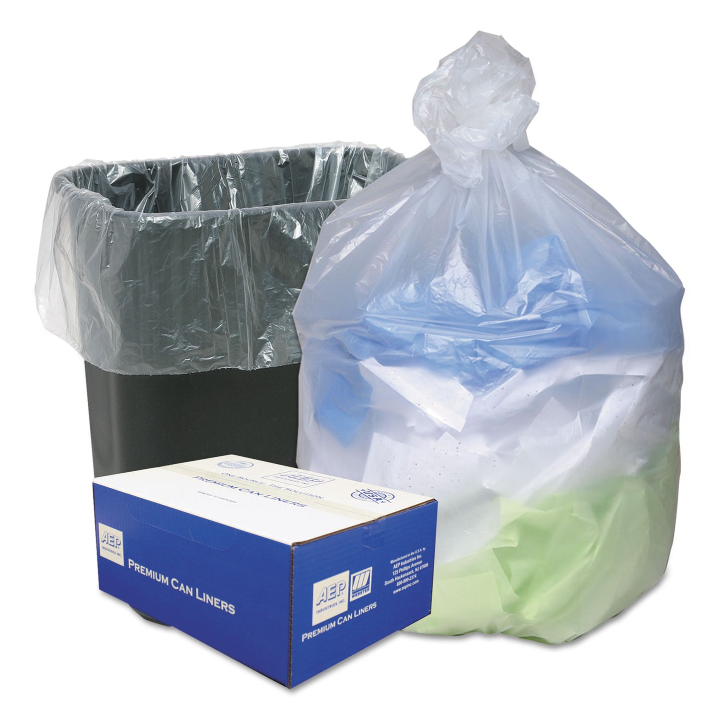 Ultra Plus Can Liners, 16 gal, 8 mic, 24" x 33", Natural, 50 Bags/Roll, 4 Rolls/Carton (WHD2431)