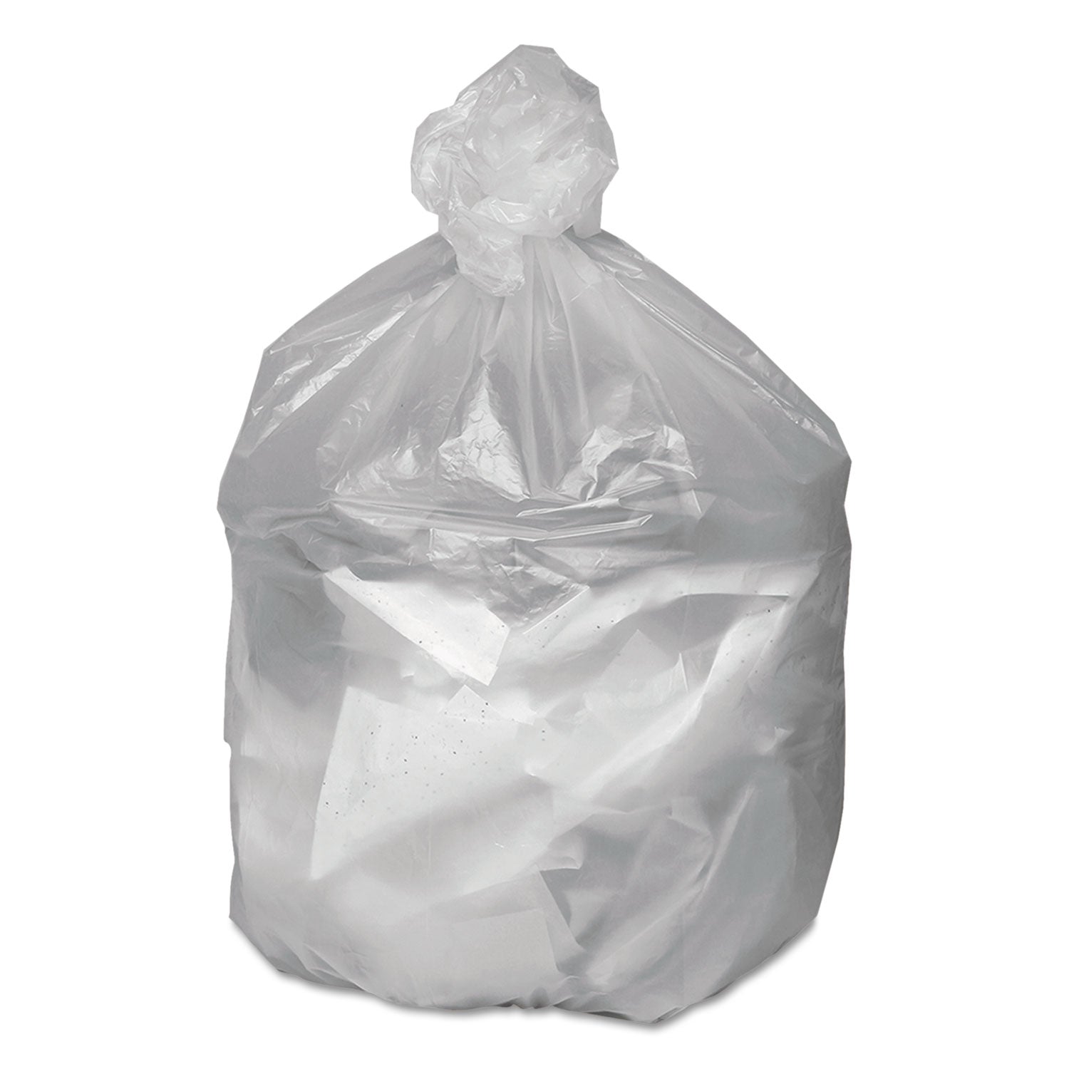 n Tuff Waste Can Liners, 10 gal, 6 mic, 24" x 24", Natural, 50 Bags/Roll, 20 Rolls/Carton (GNT2424)