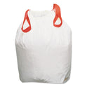 n Tie Heavy-Duty Trash Bags, Drawstring, 13 gal, 24.5" x 27.38", White, 50 Bags/Roll, 4 Rolls/Box (1DK200)