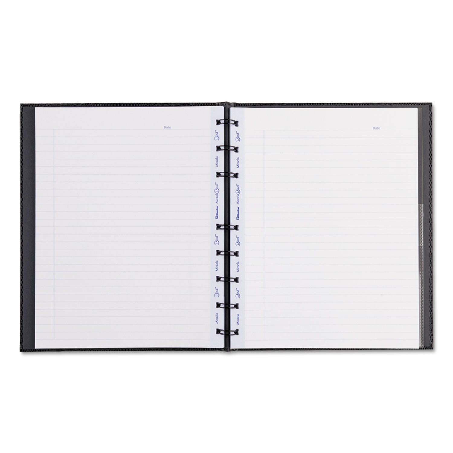 Blueline MiracleBind Notebook, 1-Subject, Medium/College Rule, Black Cover, (75) 9.25 x 7.25 Sheets (AF915081)