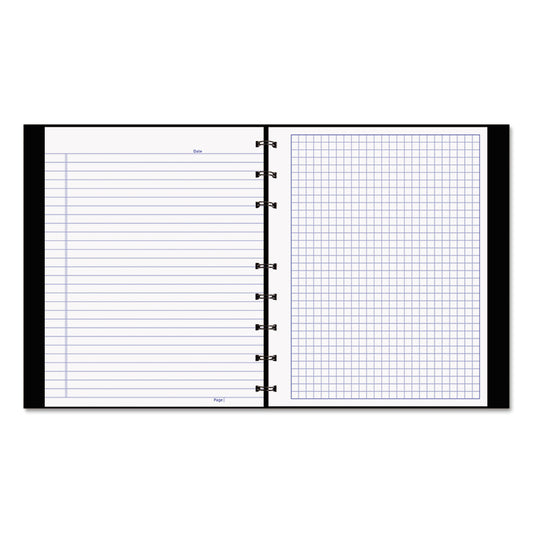 Blueline NotePro Quad Notebook, Data/Lab-Record Format with Narrow and Quadrille Rule Sections, Black Cover, (96) 9.25 x 7.25 Sheets (A44C81)