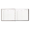 National Paper Hardcover Visitor Register Book, Burgundy Cover, 9.78 x 8.5 Sheets, 128 Sheets/Book (57803)
