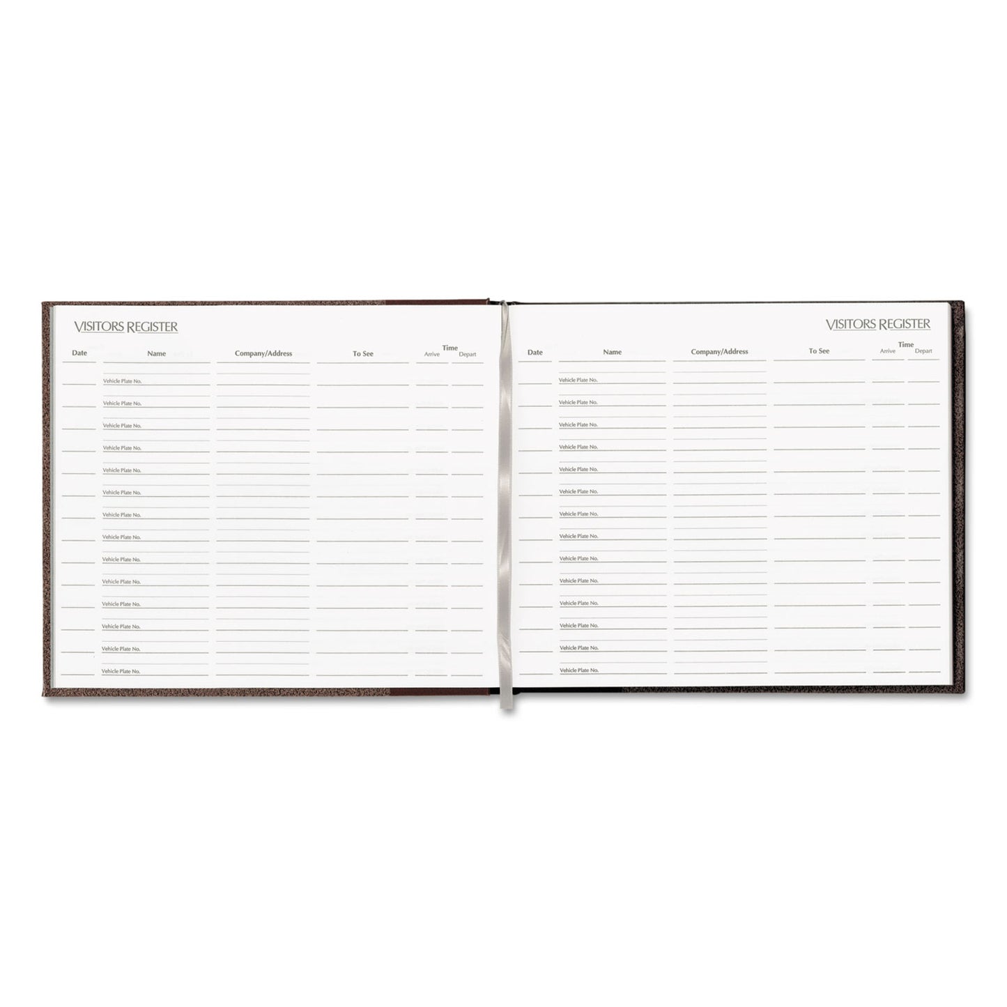 National Paper Hardcover Visitor Register Book, Burgundy Cover, 9.78 x 8.5 Sheets, 128 Sheets/Book (57803)