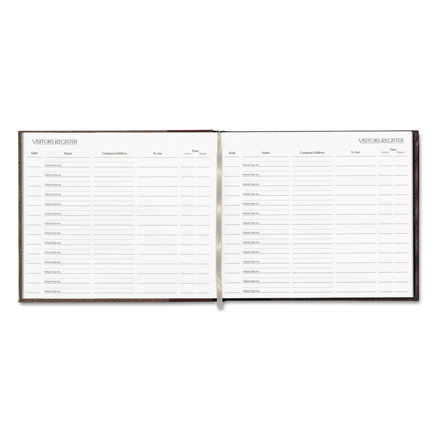 National Paper Hardcover Visitor Register Book, Burgundy Cover, 9.78 x 8.5 Sheets, 128 Sheets/Book (57803)