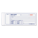 Rediform Receipt Book, Three-Part Carbonless, 7 x 2.75, 4 Forms/Sheet, 50 Forms Total (8L802)