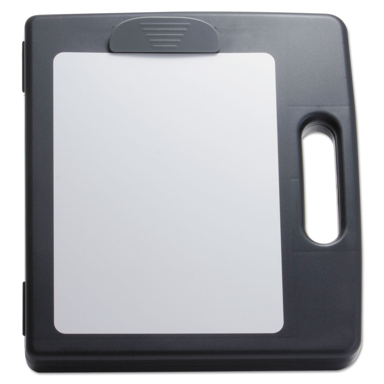 Officemate Portable Dry Erase Clipboard Case, 0.5" Clip Capacity, Holds 8.5 x 11 Sheets, Charcoal (83382)