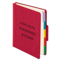 Pendaflex Vertical-Style Personnel Folders, 2" Expansion, 5 Dividers, 2 Fasteners, Letter Size, Red Exterior (SER1ER)