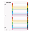 Cardinal OneStep Printable Table of Contents and Dividers, 31-Tab, 1 to 31, 11 x 8.5, White, Assorted Tabs, 1 Set (60118)