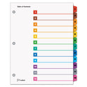 Cardinal OneStep Printable Table of Contents and Dividers, 12-Tab, 1 to 12, 11 x 8.5, White, Assorted Tabs, 1 Set (61218)
