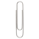 Acco Paper Clips, Jumbo, Smooth, Silver, 100 Clips/Box, 10 Boxes/Pack (72580)