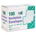 Quality Park Greeting Card/Invitation Envelope, A-6, Square Flap, Gummed Closure, 4.75 x 6.5, White, 100/Box (36417)