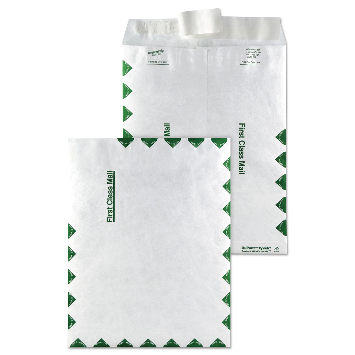Survivor Lightweight 14 lb Tyvek Catalog Mailers, First Class, #10 1/2, Commercial Flap, Redi-Strip Closure, 9 x 12, White, 100/Box (R1470)