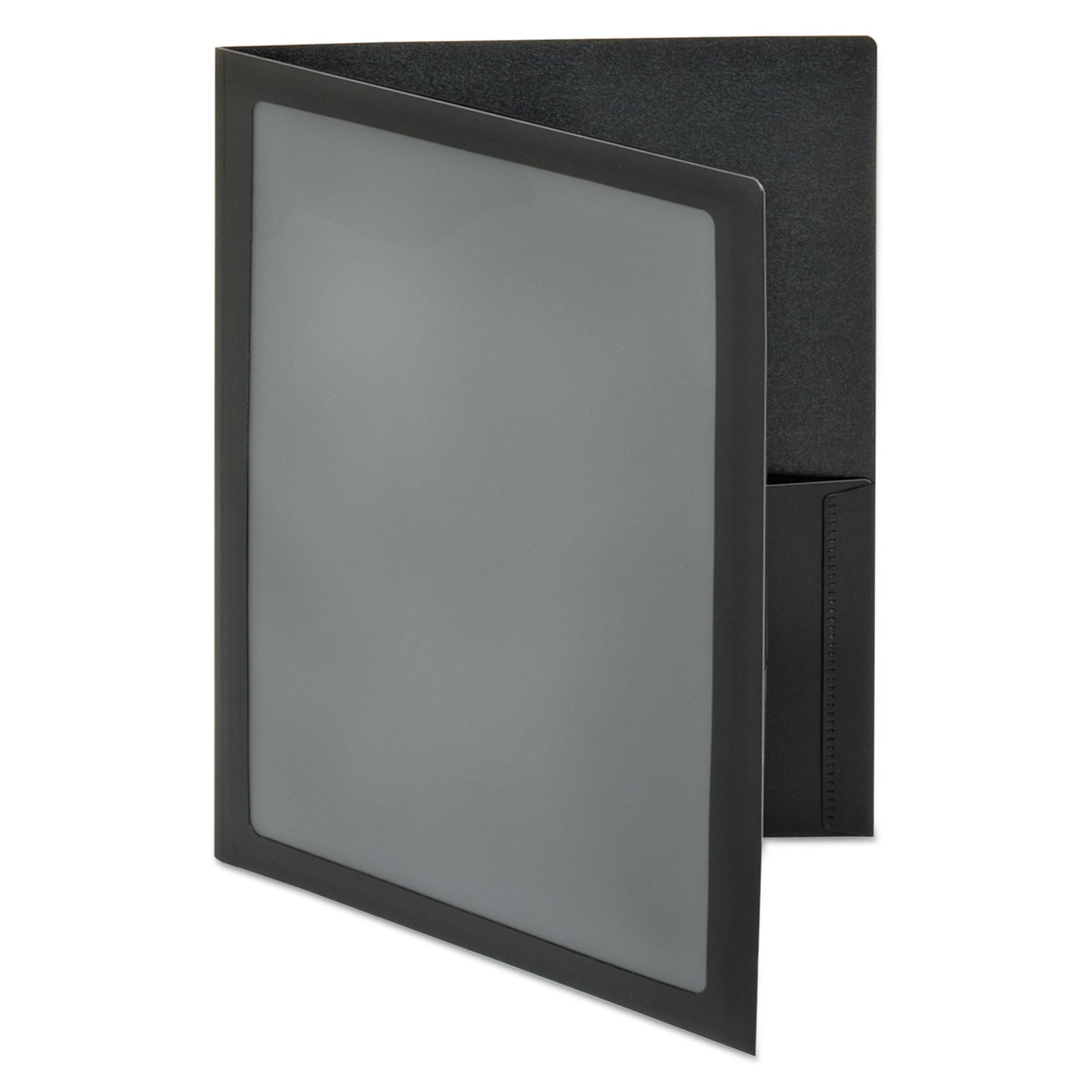 Oxford ViewFolio Polypropylene Portfolio, 100-Sheet Capacity, 11 x 8.5, Clear/Black (57442)