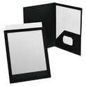 Oxford ViewFolio Polypropylene Portfolio, 100-Sheet Capacity, 11 x 8.5, Clear/Black (57442)