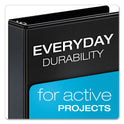 Cardinal Performer ClearVue Slant-D Ring Binder, 3 Rings, 1" Capacity, 11 x 8.5, Black (17201)