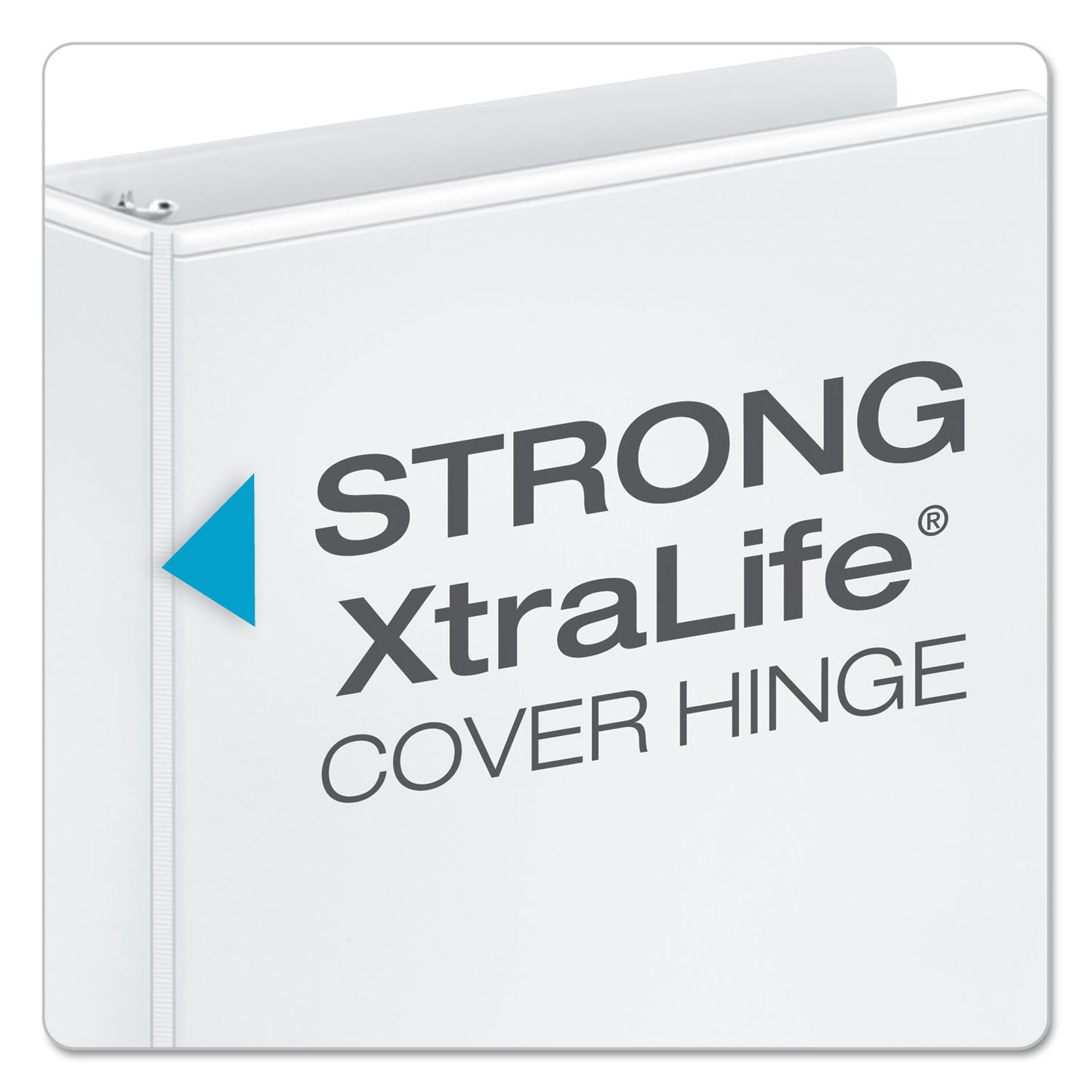 Cardinal Performer ClearVue Slant-D Ring Binder, 3 Rings, 1.5" Capacity, 11 x 8.5, White (17400)