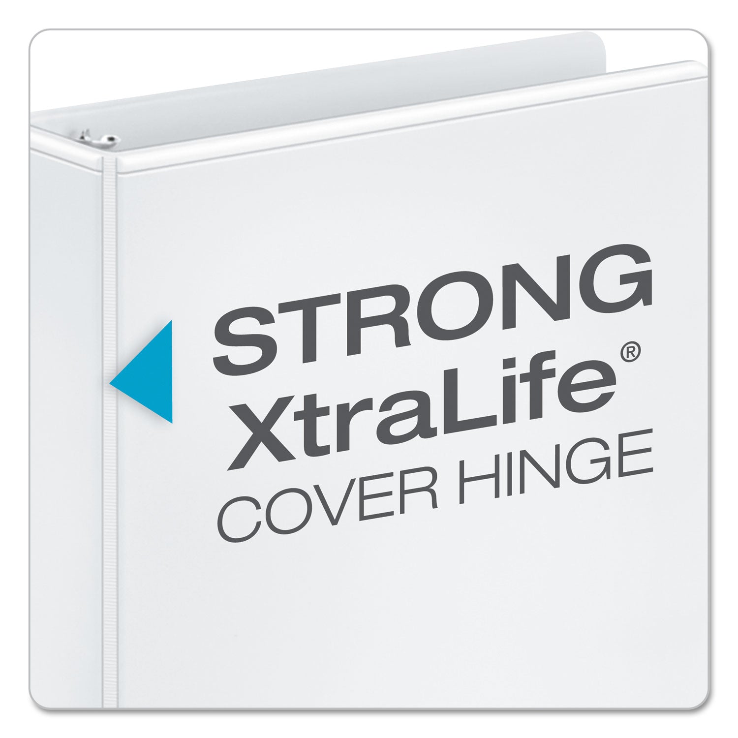 Cardinal Performer ClearVue Slant-D Ring Binder, 3 Rings, 2" Capacity, 11 x 8.5, White (17500)