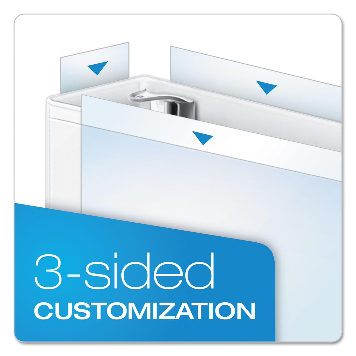 Cardinal ExpressLoad ClearVue Locking D-Ring Binder, 3 Rings, 2" Capacity, 11 x 8.5, White (49120)