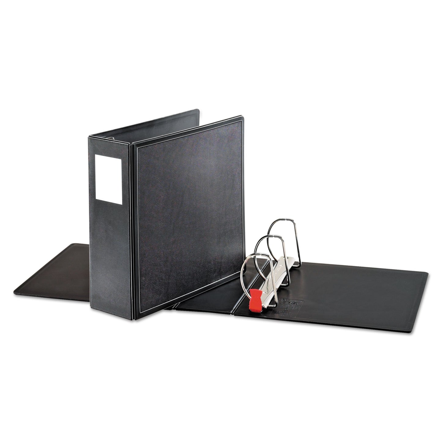 Cardinal SuperLife Easy Open Locking Slant-D Ring Binder, 3 Rings, 4" Capacity, 11 x 8.5, Black (14042)