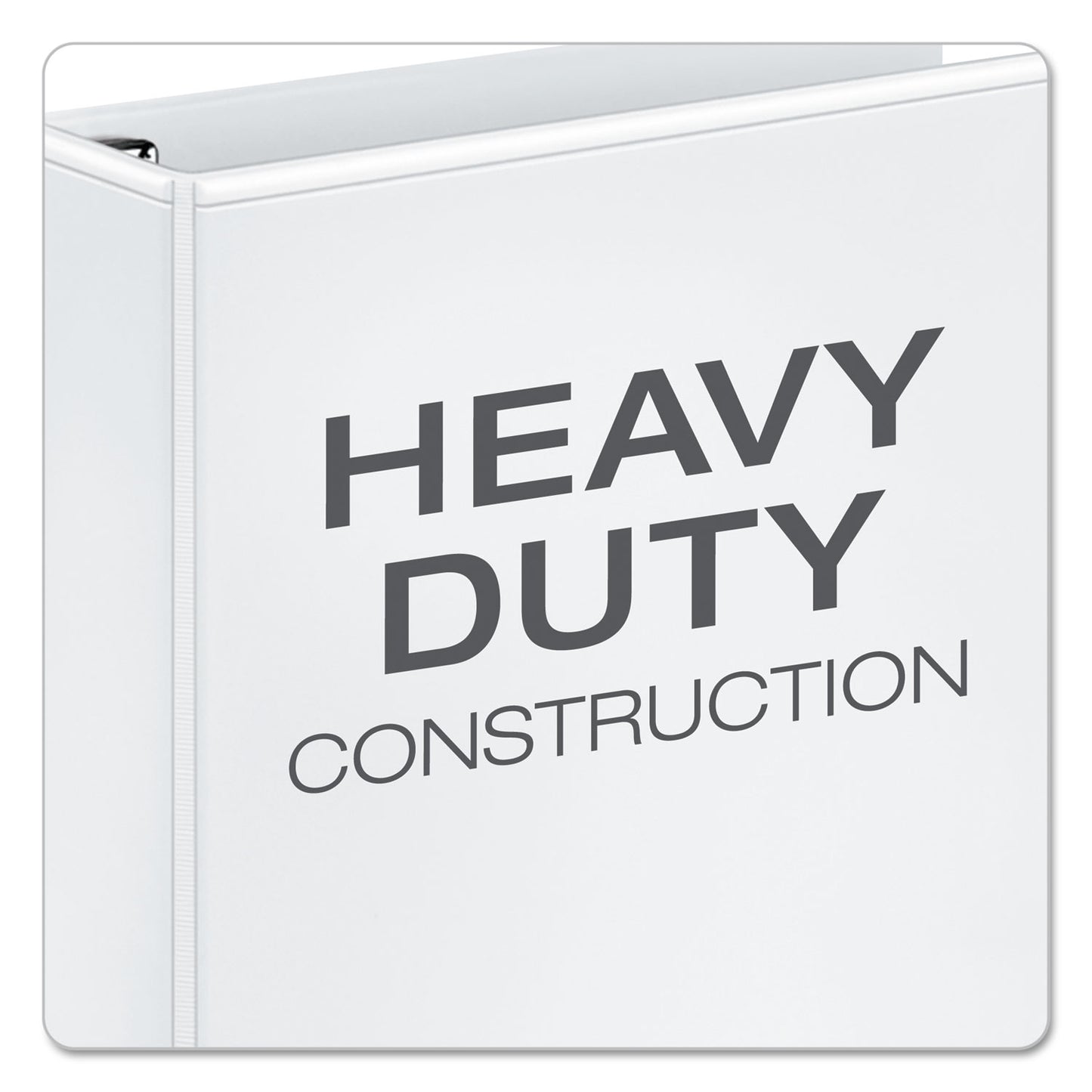 Cardinal Premier Easy Open ClearVue Locking Slant-D Ring Binder, 3 Rings, 2" Capacity, 11 x 8.5, White (10320)