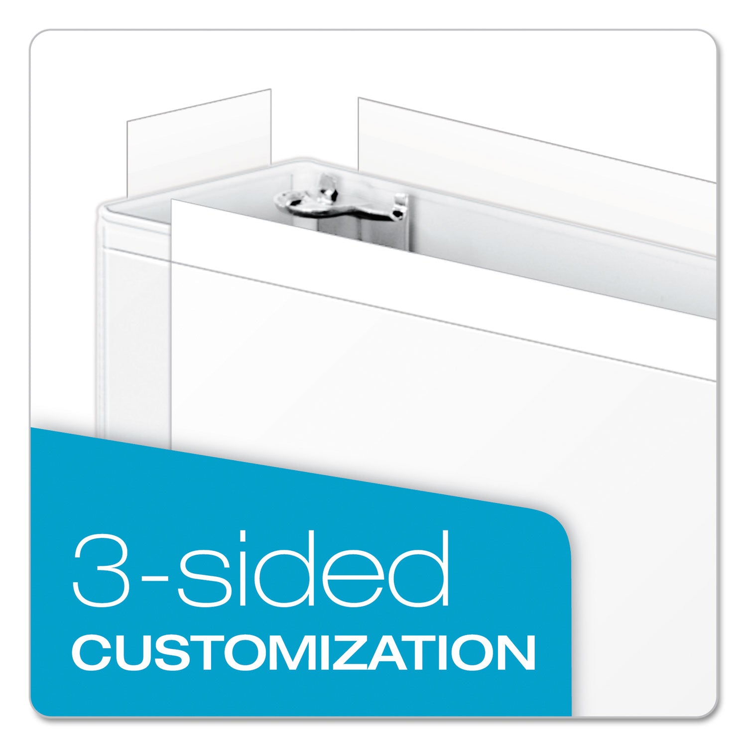 Cardinal ClearVue Slant-D Ring Binder, 3 Rings, 1" Capacity, 11 x 17, White (22112)