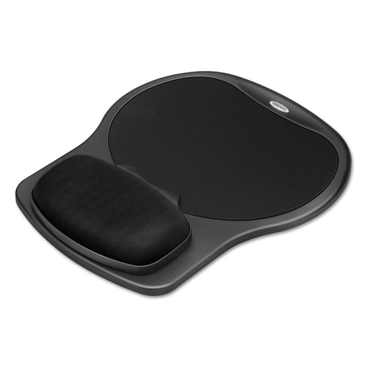 Fellowes Easy Glide Gel Mouse Pad with Wrist Rest, 10 x 12, Black (93730)