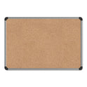 Universal Cork Board with Aluminum Frame, 24 x 18, Tan Surface (43712)