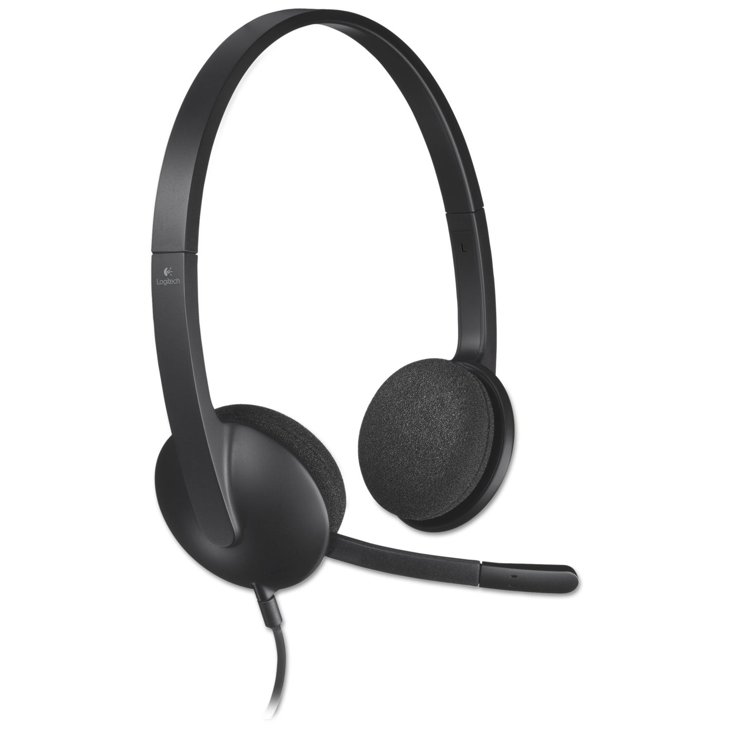 Logitech H340 Binaural Over The Head Corded Headset, Black (981000507)