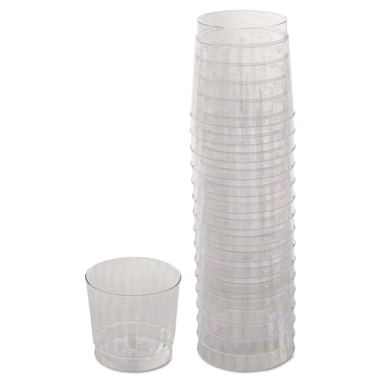 WNA Classicware Tumblers, 9 oz, Plastic, Clear, Rocks Glass, 16/Bag, 15 Bag/Carton (RSCCR91516)