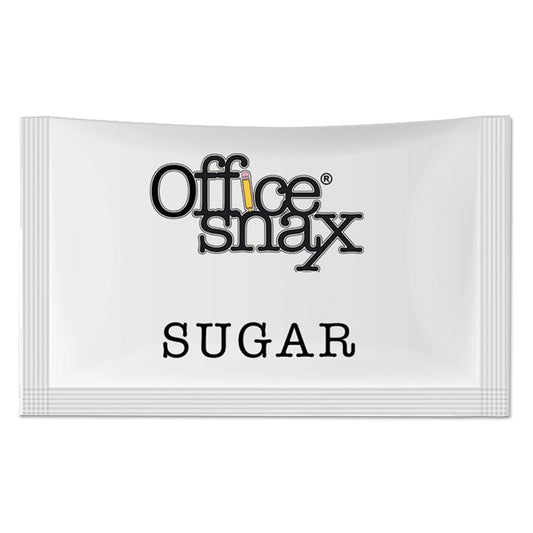 Office Snax Premeasured Single-Serve Sugar Packets, 1200/Carton (00021)