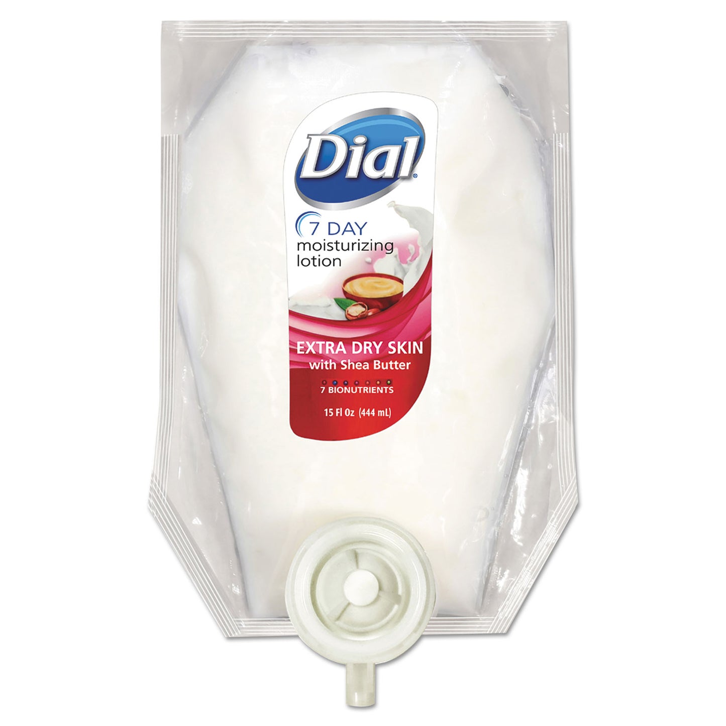 Dial 7-Day Moisturizing Lotion for Versa Dispenser, 15 oz, Refill Pouch (12259EA)