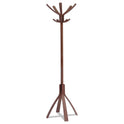 Alba Cafe Wood Coat Stand, Ten Peg/Five Hook, 21.67w x 21.67d x 69.33h, Espresso Brown (PMCAFE)
