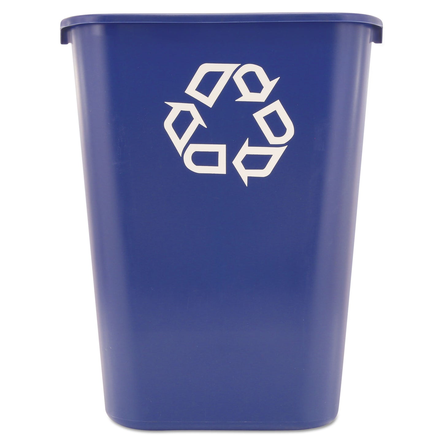 Rubbermaid Commercial Deskside Recycling Container with Symbol, Large, 41.25 qt, Plastic, Blue (295773BE)