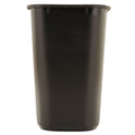 Rubbermaid Commercial Deskside Plastic Wastebasket, 7 gal, Plastic, Black (295600BK)