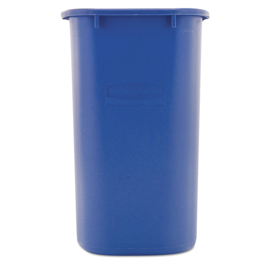 Rubbermaid Commercial Deskside Recycling Container, Medium, 28.13 qt, Plastic, Blue (295673BE)