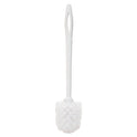 Rubbermaid Commercial Toilet Bowl Brush, 10" Handle, White (631000WE)