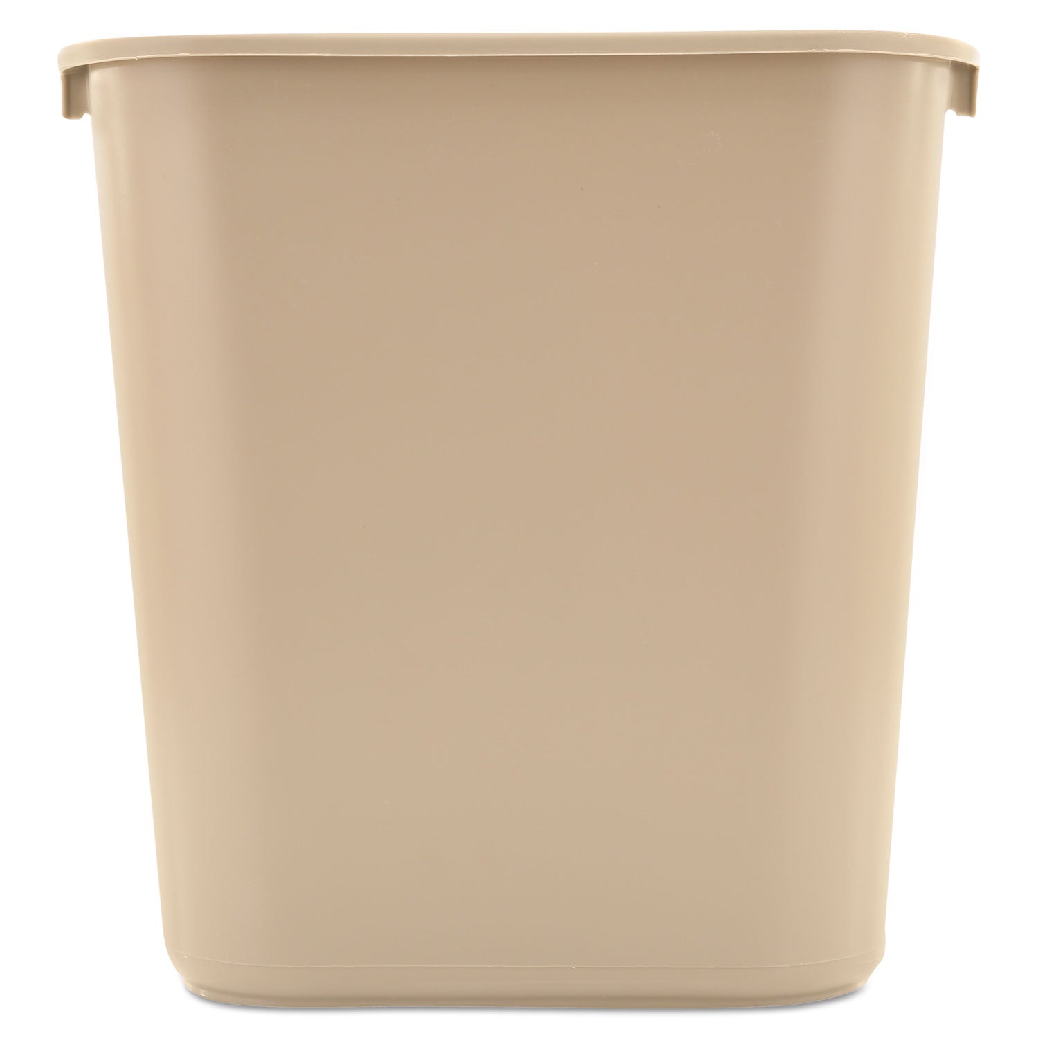 Rubbermaid Commercial Deskside Plastic Wastebasket, 7 gal, Plastic, Beige (295600BG)