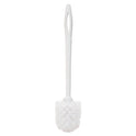 Rubbermaid Commercial Toilet Bowl Brush, 10" Handle, White (631000WE)