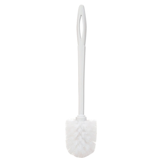 Rubbermaid Commercial Toilet Bowl Brush, 10" Handle, White (631000WE)