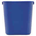 Rubbermaid Commercial Deskside Recycling Container, Small, 13.63 qt, Plastic, Blue (295573BE)