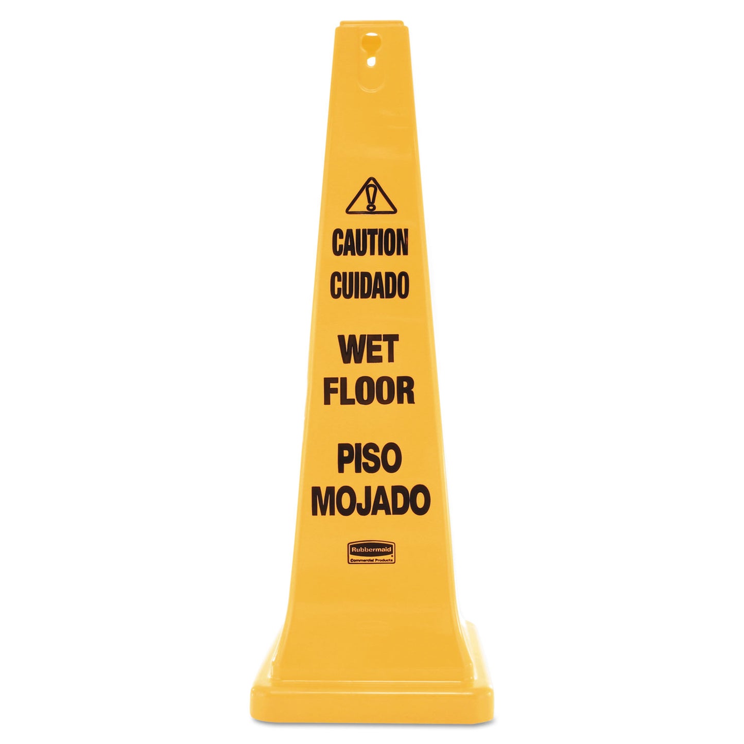 Rubbermaid Commercial Multilingual Wet Floor Safety Cone, 12.25 x 12.25 x 36 (627677)