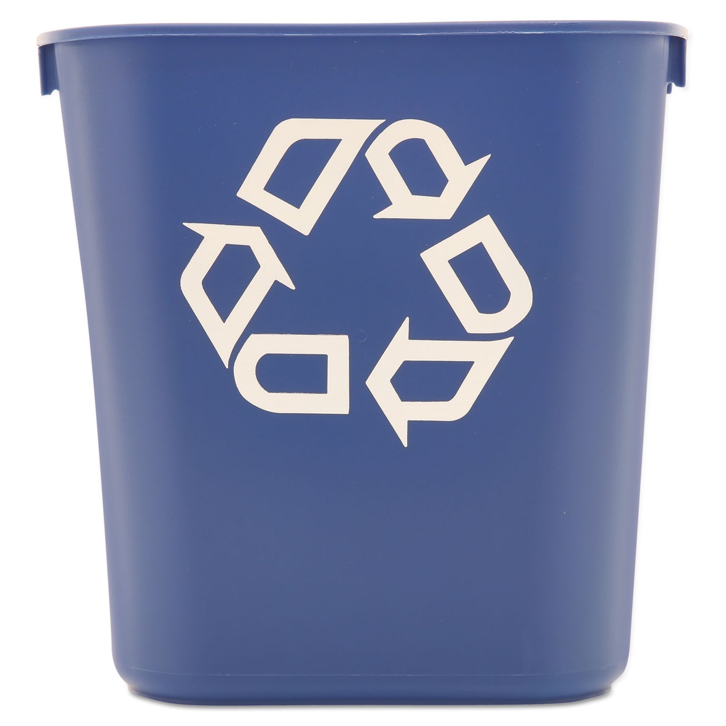 Rubbermaid Commercial Deskside Recycling Container, Small, 13.63 qt, Plastic, Blue (295573BE)