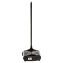 Rubbermaid Commercial Lobby Pro Upright Dustpan with Wheels, 12.5w x 37h, Polypropylene with Vinyl Coat, Black (253100BK)